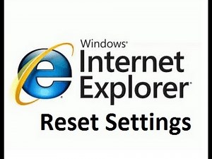 Reset Internet explorer settings
