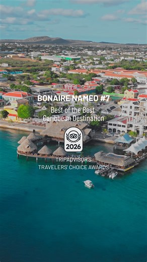 Bonaire has been named a Tripadvisor Travelers’ Choice Best of the Best Caribbean Destination for 2026, ranking #7!🙌 This honor places Bonaire among the top 1% of destinations worldwide, based on authentic traveler reviews on Tripadvisor. A heartfelt thank you to the people of Bonaire for preserving the island’s roots, culture, and authenticity, and thank you to all the travelers who visited, shared their experiences, and made this recognition possible. We’re truly honored to be among travelers