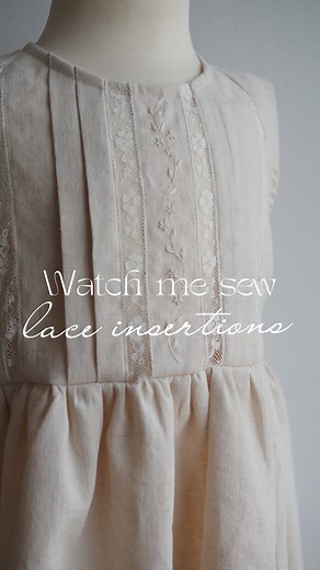 Humblebee Atelier on Instagram: "Watch me sew lace insertions 🪡 Mind you, I am self-taught and this might not be the „official“ way of doing it. But the result is neat and pretty, and that‘s what counts for me. Have you ever done lace insertions, did you do it any differently? #laceinsertion #lacedress #vintageinspired #cottagecore #cottagecoresewing #vintagesewing #handmade #handembroidery #diy #sewingtutorial #howtosew #sticken #handbestickt #embroidery #embroideryart #handembroidered #vintag
