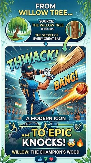 The Secret Biology of Cricket Bats! 🏏