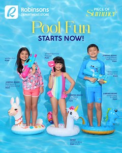 Make every summer playdate unforgettable with our swimwear and pool essentials! Let your kids shine this summer with fresh picks from Robinsons Department Store. ☀️ #RobinsonsDepartmentStore #RobinsonsKidsAndBabies #RDSPieceofSummer2025 | Robinsons Department Store - Kids and Babies