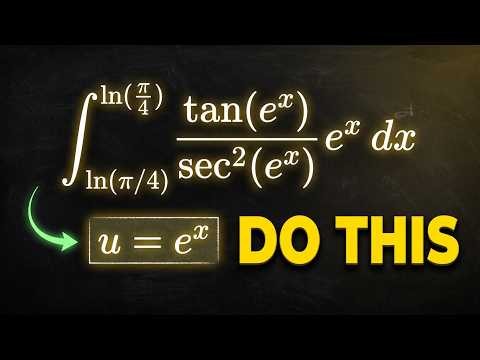 Definite Integral tan(eˣ)/sec²(eˣ) · eˣ | u-Sub | Calculus 2 | Smooth Integrals