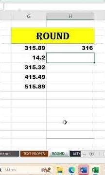 How to apply Round Formula in Excel #excel #shorts #roundformula #round #exceltips #computer