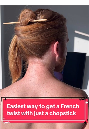 Easiest French Twist Hairstyle with a Chopstick