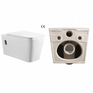 [Hot Item] High Quality Side Hole Square Concealed Wc Wall Hung Toilet