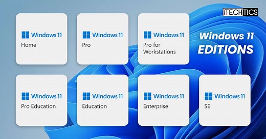 Difference Between Windows 11 Editions (Home, Professional, Enterprise, Education, SE)