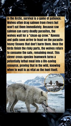 The Clean-Up Crew: How Wolves and Birds Share a Safe Salmon Meal