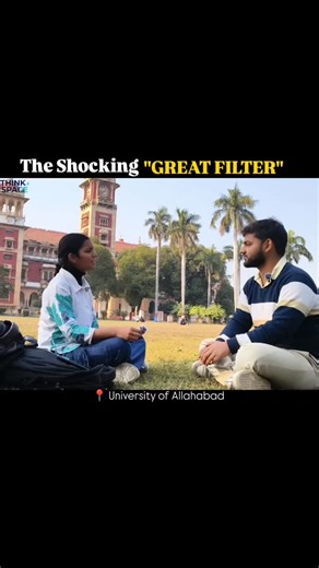 Think Space | University of Allahabad on Instagram: "The universe is unimaginably vast — billions of galaxies, trillions of planets… so where is everyone? This question is called the Fermi Paradox, and one of the most chilling answers to it is The Great Filter. The Great Filter is the idea that somewhere between the birth of life and the rise of advanced space-faring civilizations, there’s a deadly barrier — a stage so hard to pass that almost no species survives it. It could be behind us… or ah