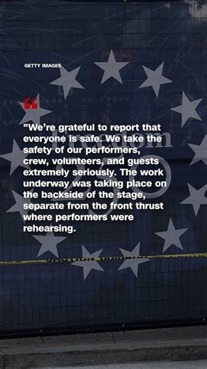 Part of stage crashes down at rehearsal for July 4 festivities