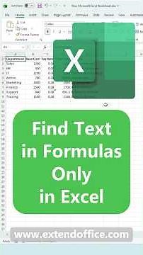 Excel Search Formulas Only | Find Text Inside Formulas Fast