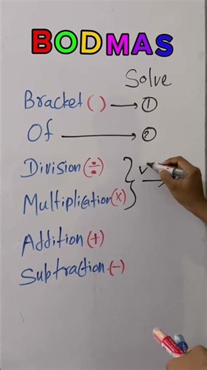 BODMAS rule 🥰#maths #short #mathstricks