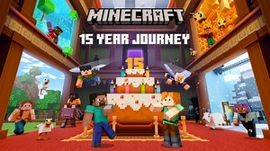 Journey through Minecraft history and celebrate 15 years of Minecraft with the free anniversary map on Nintendo Switch! | Nintendo Switch