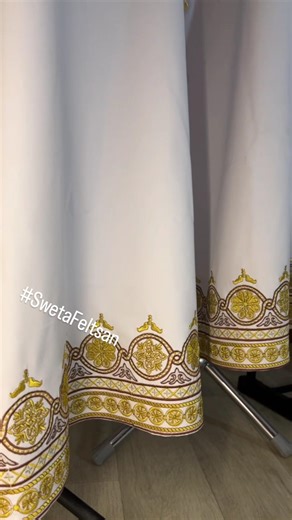 Вишивка металізованими нитками, орнамент різновид "візантії" #сф_стихарь #сф_орар #сф_візантія