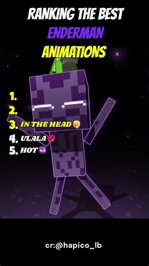 Ranking The Best Enderman Animations #animation #minecraft #minecraftshorts #enderman #ranking