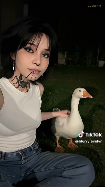 serious question: me or this goose? 🪿 #random #goose #night #dark