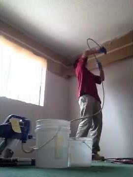 Spray Painting a Popcorn Ceiling