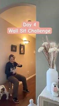 Day 4 Wall Sit Challenge 60 seconds w ‪@sheistamika‬