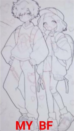 my drawing me and my bf