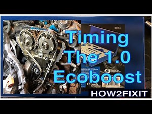 1.0 Ecoboost Petrol engine wetbelt - How to lock the timing belt using the Laser lock tool.