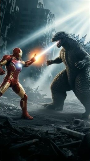 how viral video. iron man vs. Godzilla