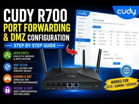 Cudy R700 Router Port Forwarding & DMZ Configuration | Open NAT, CCTV DVR & Server Setup