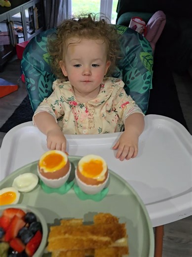 Healthy Baby Meal: Chucky Eggs & Blueberries
