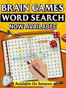Brain Games Word Search For Adults #puzzlebook