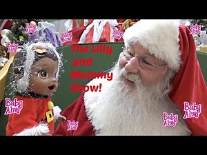 BABY ALIVE visits SANTA! The Lilly and Mommy Show! Santa's Head Quarters!