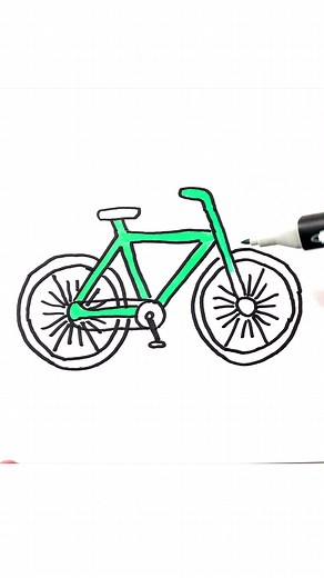 Simple Bicycle Drawing Tutorial