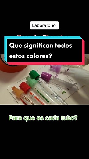Uso de tubos de laboratorio: significados de los colores