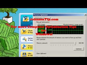 Glary Utilities Memory optimizer lowers Windows RAM usage