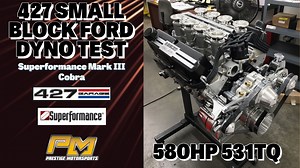 #StackedSaturday 580HP Stacked 427 Windsor Dyno Testing for 427 Garage's Superformance LLC. Cobra at Prestige Motorsports BRODIX Cylinder Heads Track 1 220cc heads Borla Performance Stack Injection Holley Performance Products Terminator X MPEFI COMP Cams custom grind hydraulic roller cam Shelby valve covers www.prestigemoto.com (704) 782-7170 #superformance #cobra #shelby #351windsor #427ford #smallblockford #ford #brodix #borla #holleyefi #compcams #engines #427garage #fordcrateengine #crateeng