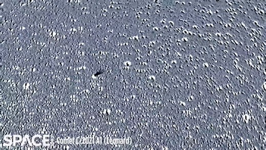 NASA satellite footage captures the wiggling tail of Comet Leonard