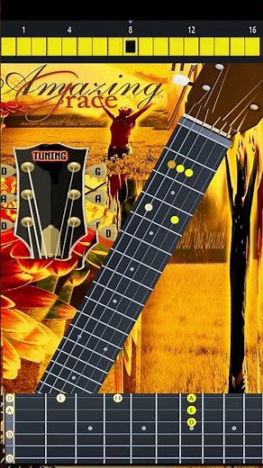 Learn Amazing Grace on Guitar 🎸 | Easy Music Notes Tutorial for Beginners #guitar