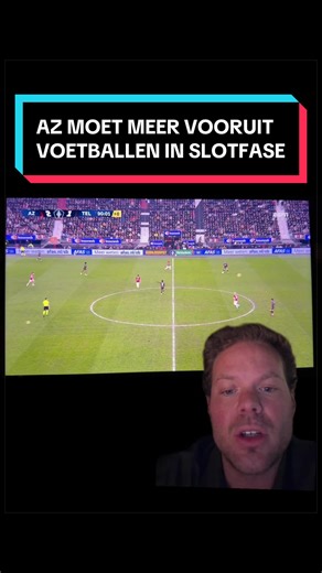 AZ zakt te diep in en mag toch wel wat meer vooruit voetballen / vooruit verdedigen. In deze halve finale wedstrijd snap ik het wel, want je moet m over de streep trekken. Maar tegen NEC zou dit wel op orde moeten zijn. #AZ #alkmaar #knvbbeker