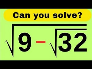 Germany | A Very Nice Square Root Algebra Problem Maths Olympiad | Can You Solve This?