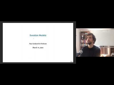 Lecture 11: Likelihood Methods III: Duration Models