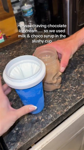 Making Chocolate Ice Cream with the Slushy Cup