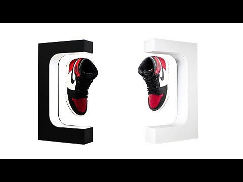 Levitating shoe display how it works Diy rack levitation shoe display floating sneaker stand