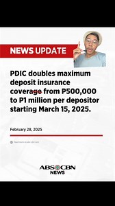 PDIC Insurance Increase ₱500,000 to ₱1,000,000 | Ador Flores