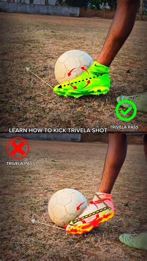 HOW TO TRIVELA PASS SHOT IN FOOTBALL#skills#soccer#shorts
