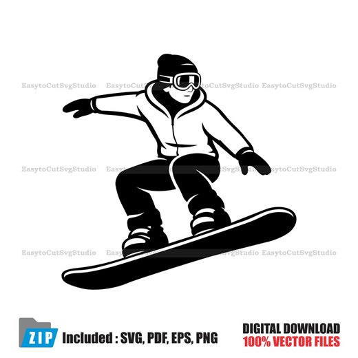 Snowboarder SVG: Winter Sport Illustration Design Art (digital Download) - Etsy