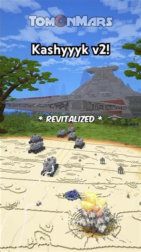 Battle of Kashyyyk in Minecraft! Updated vehicles and battlefield! #minecraft #starwars