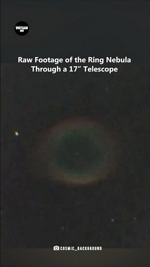 Raw Telescope Footage of the Ring Nebula 🔭✨ (17” Telescope View) #shorts #vigyaan360 #nebula