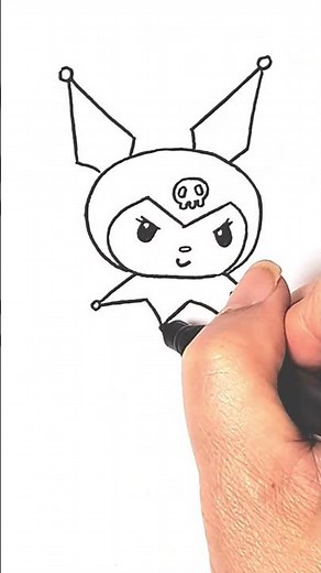 How To Draw Kuromi From Sanrio | Easy For Kids And Toddlers Step By Step
