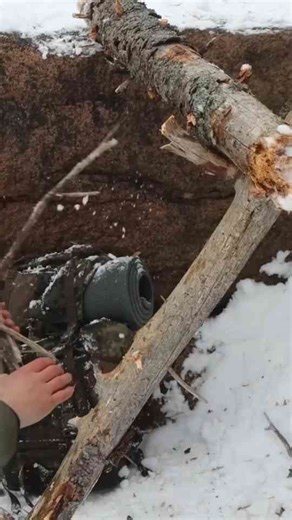 Viking style winter camping in the frozen north