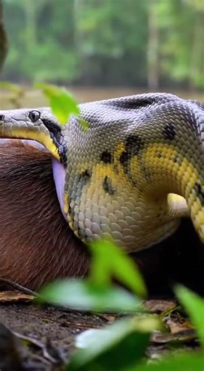Massive Python on Humid Jungle Floor | Handheld Wildlife Documentary Style 🐍
