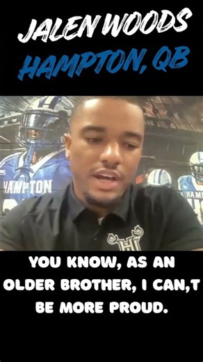 Hampton QB Jalen Woods praises Woodward Academy for their player development on and off the field.