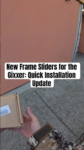 New Frame Sliders for the Gixxer: Quick Installation Update