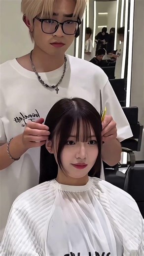 New Viral French Bangs Haircut Tutorial for Girls ✂️✨